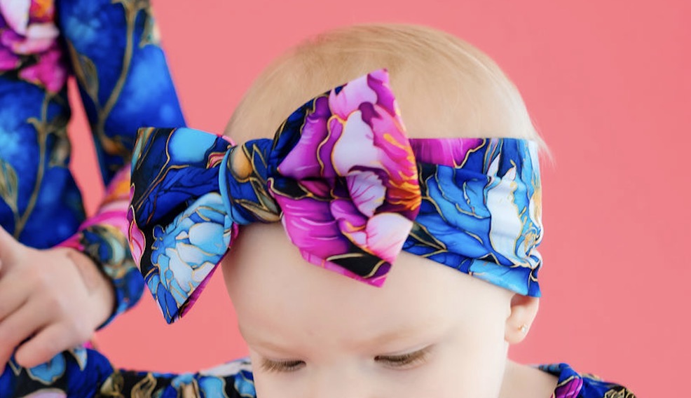 Neon Blooms Bow