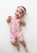 Load image into Gallery viewer, Powerful in Pink (Flower) Short Sleeve Romper
