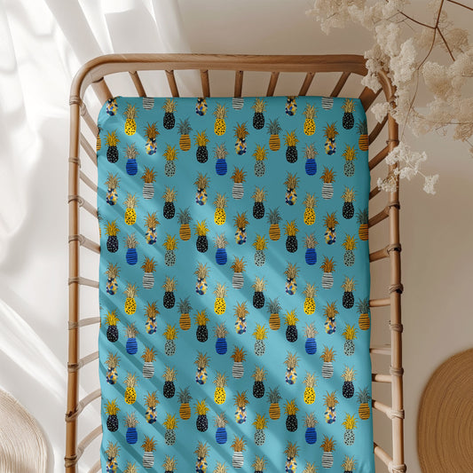 Caught in the Rain (Pineapple) Crib Sheet