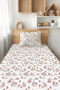 Load image into Gallery viewer, Tiny Tea Time Twin Fitted Sheet and Pillowcase Set
