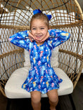 Load image into Gallery viewer, So Stinging Cute (Jellyfish) Long Sleeve Bodysuit Twirl Dress
