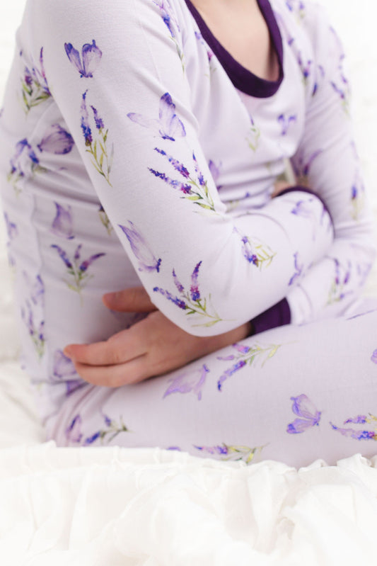 Estella (Lavender Butterfly) Long Sleeve PJ's