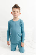 Load image into Gallery viewer, Pacific (Blue) Ribbed Long Sleeve PJ's
