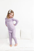 Load image into Gallery viewer, Lavender Ribbed Long Sleeve PJ's
