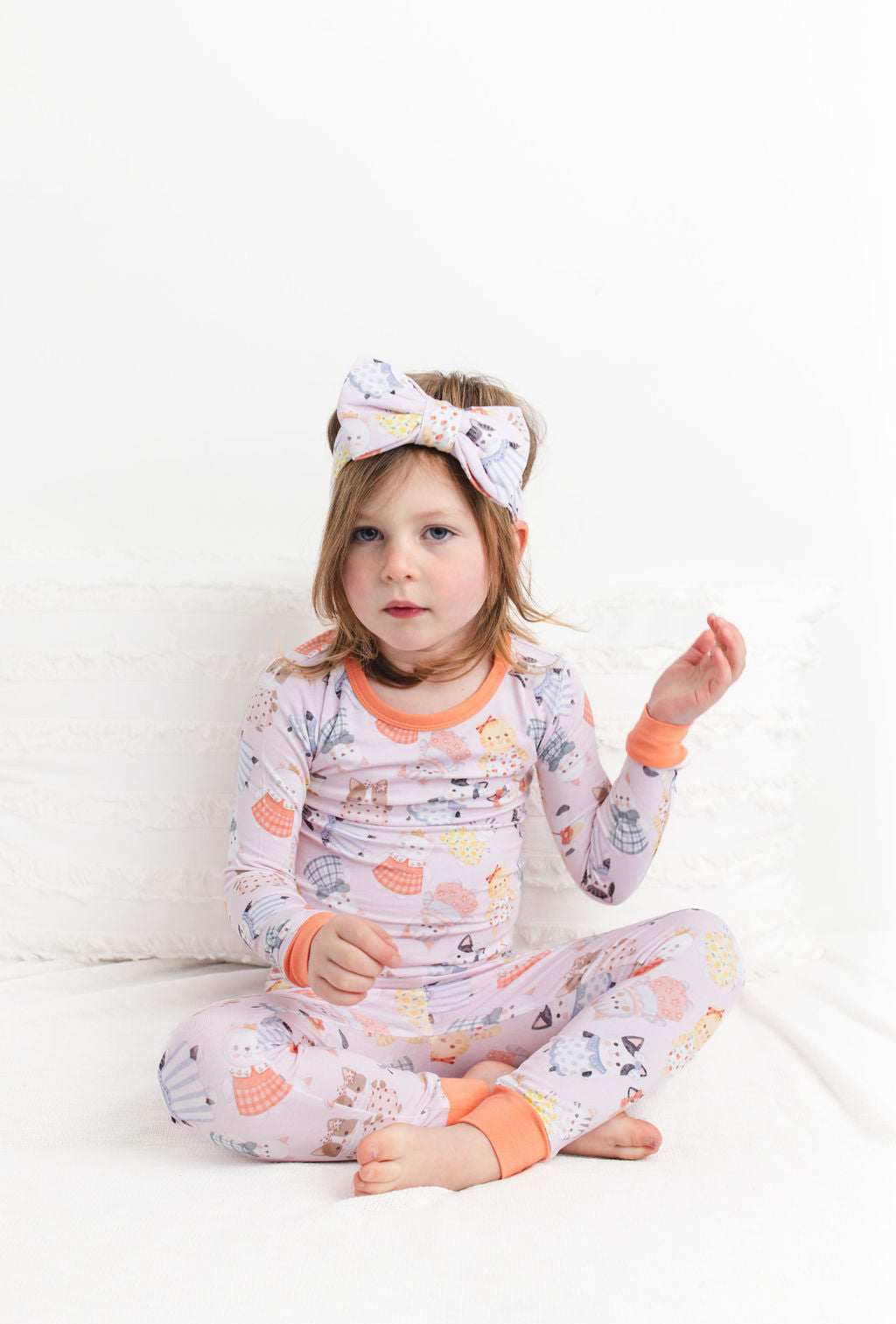 Whiskers (Pink) Long Sleeve PJ's