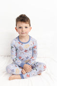 Load image into Gallery viewer, Whiskers (Blue) Long Sleeve PJ's
