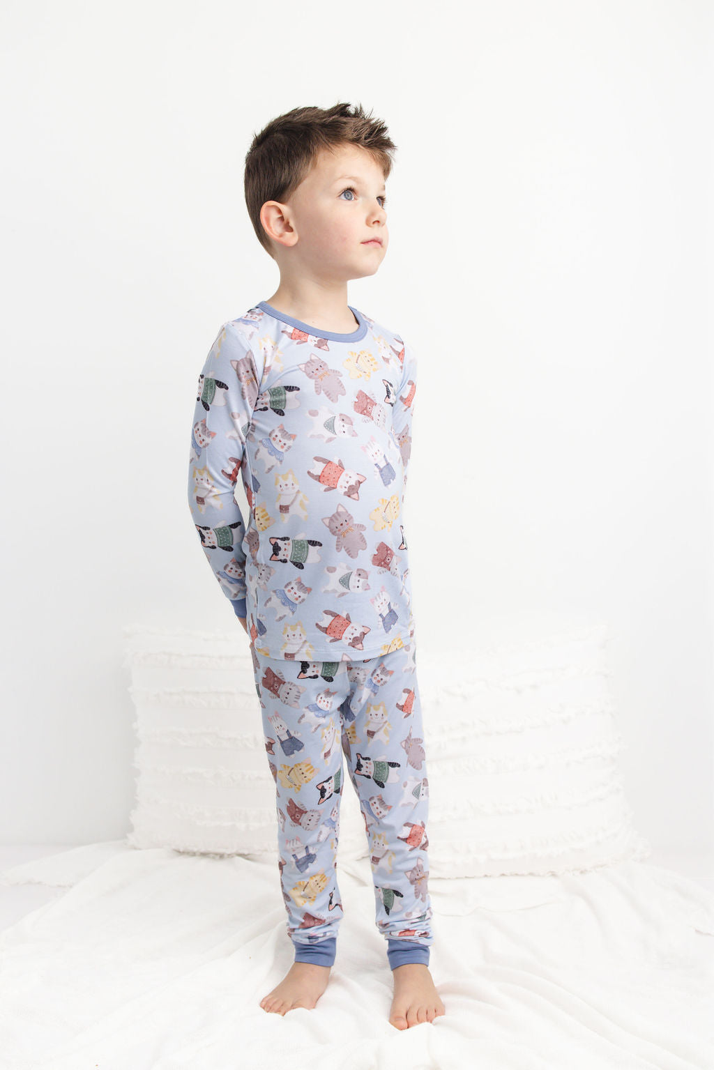 Whiskers (Blue) Long Sleeve PJ's