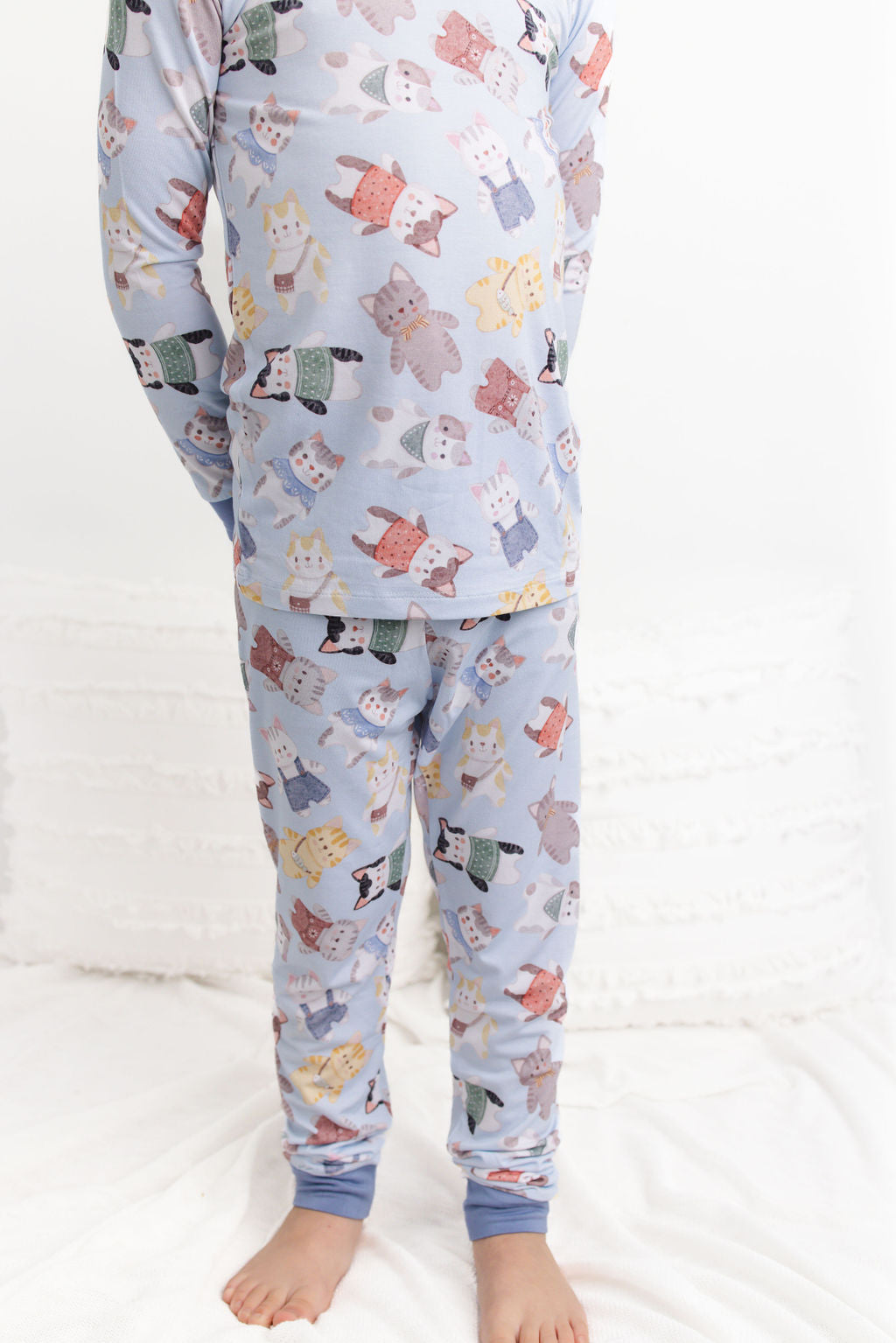 Whiskers (Blue) Long Sleeve PJ's