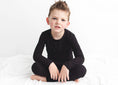 Load image into Gallery viewer, Midnight (Black) Ribbed Long Sleeve PJ's
