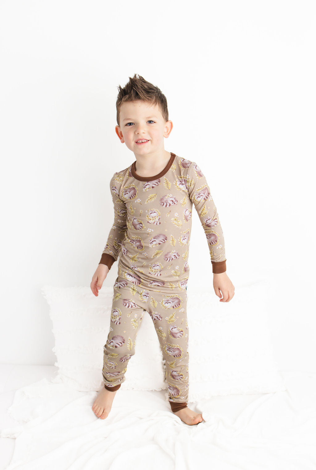 Raccoon Rascals Long Sleeve PJ's