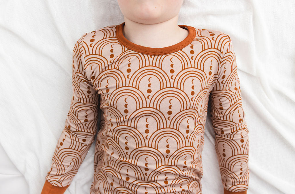 Copper Crescents Long Sleeve PJ's