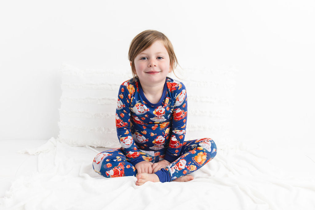 Tis the Sea-Sun (Santa) Long Sleeve PJ's