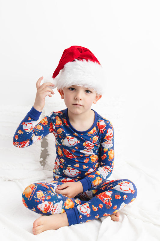 Tis the Sea-Sun (Santa) Long Sleeve PJ's