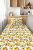 Load image into Gallery viewer, Suns and Roses (Sunflowers) Twin Fitted Sheet and Pillowcase Set
