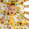 Load image into Gallery viewer, Suns and Roses (Sunflowers) Ruffle Romper
