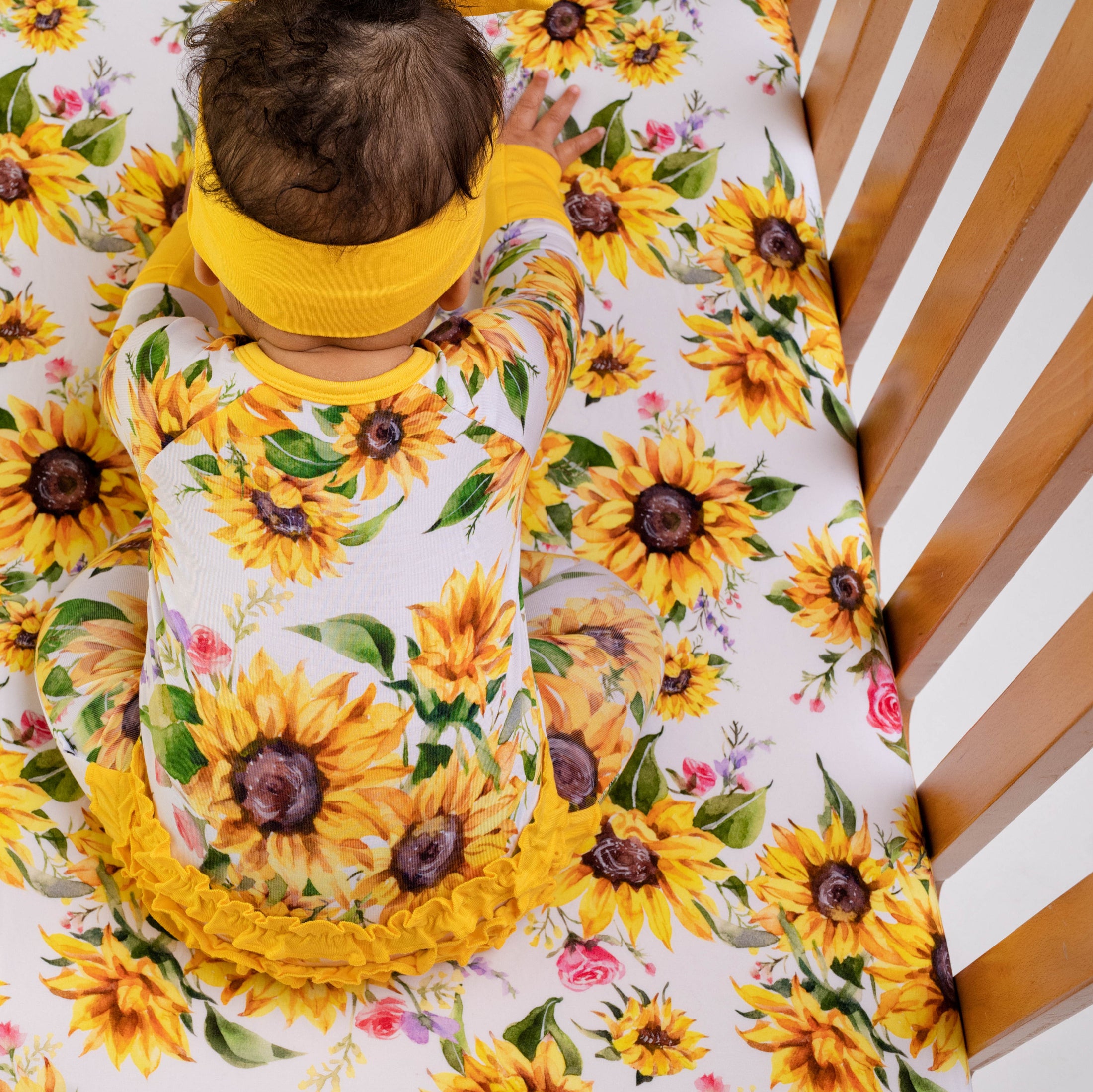 Suns and Roses (Sunflowers) Ruffle Romper