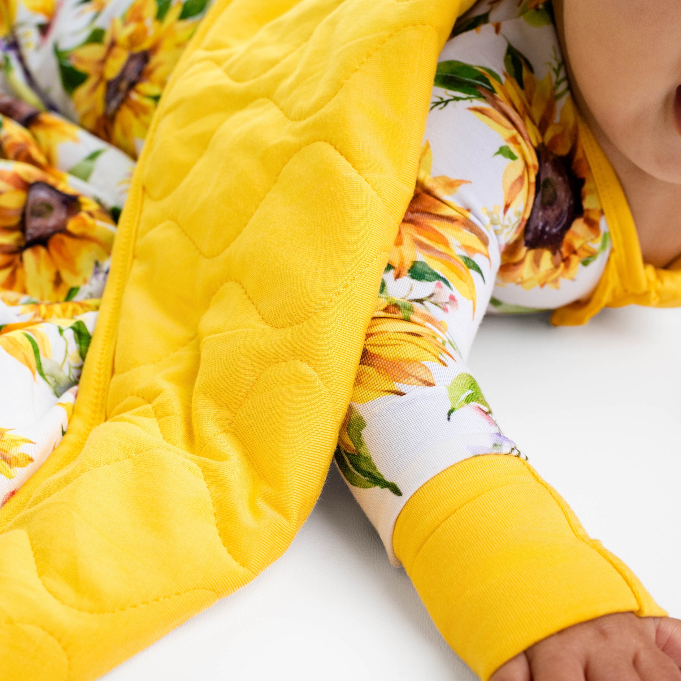 Suns and Roses (Sunflowers) Mini Quilted Blanket