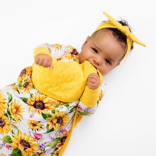 Suns and Roses (Sunflowers) Mini Quilted Blanket