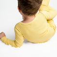 Load image into Gallery viewer, Lemon Meringue (Yellow) Ribbed Long Sleeve PJ's
