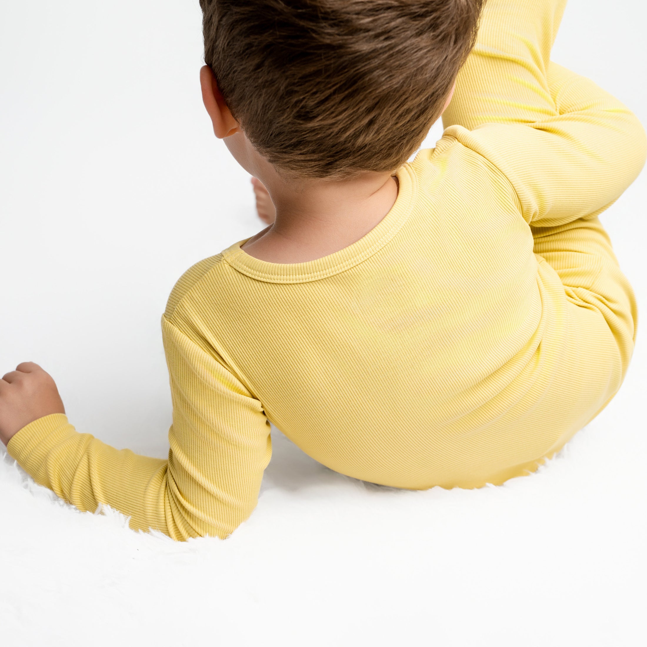 Lemon Meringue (Yellow) Ribbed Long Sleeve PJ's