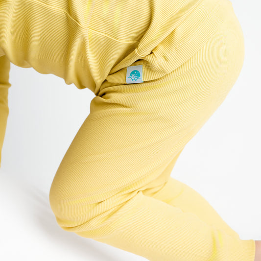 Lemon Meringue (Yellow) Ribbed Long Sleeve PJ's