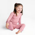 Load image into Gallery viewer, Cotton Candy (Pink) Ribbed Long Sleeve PJ's
