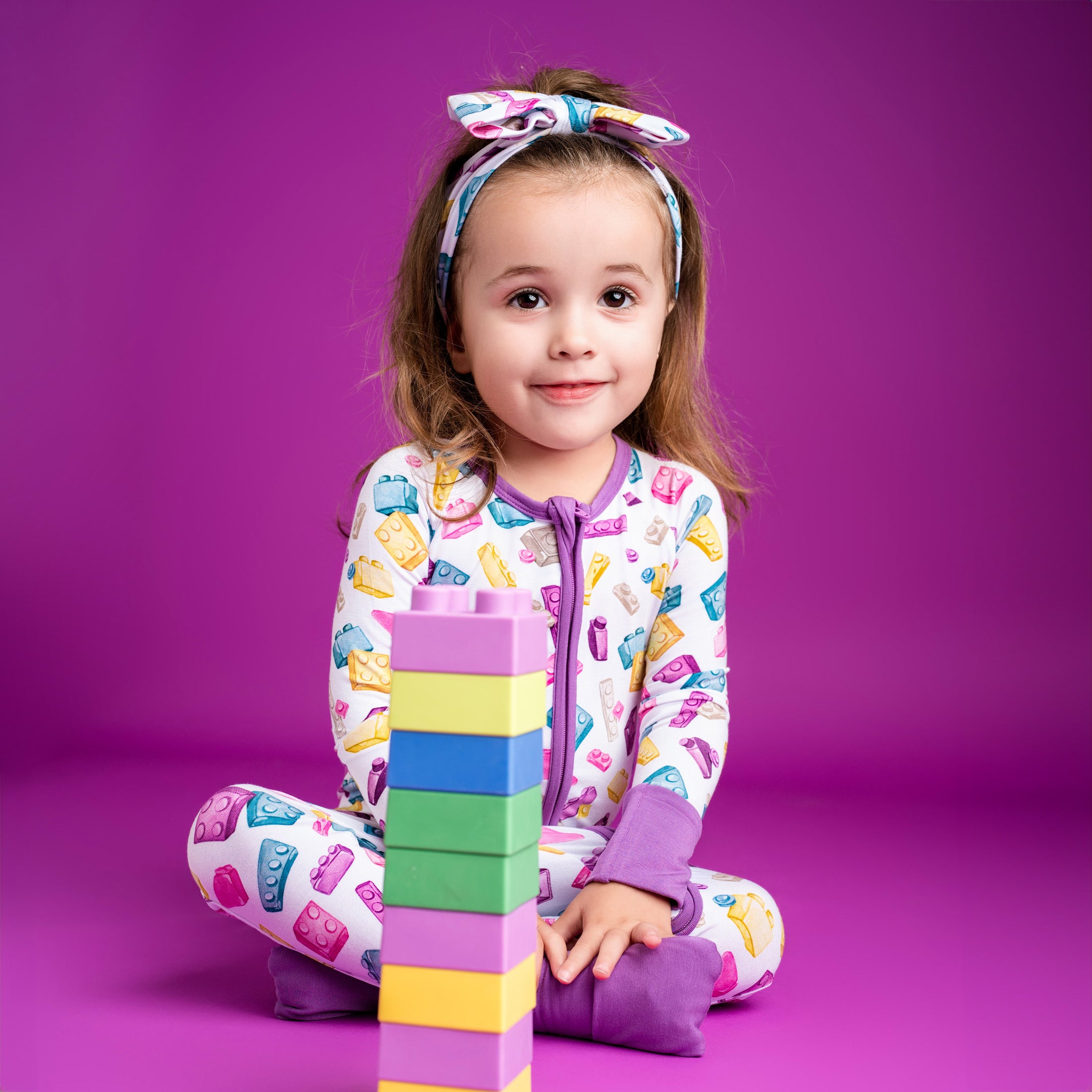 Block Party (Purple) Romper