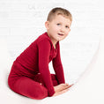 Load image into Gallery viewer, Burgundy Long Sleeve PJ's
