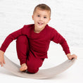 Load image into Gallery viewer, Burgundy Kids Jogger Set
