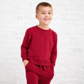 Load image into Gallery viewer, Burgundy Kids Jogger Set
