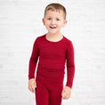 Load image into Gallery viewer, Burgundy Long Sleeve PJ's
