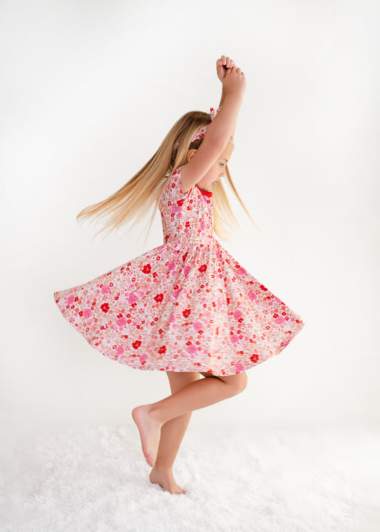 Florever Your Baby Short Sleeve Big Kid Twirl Dress