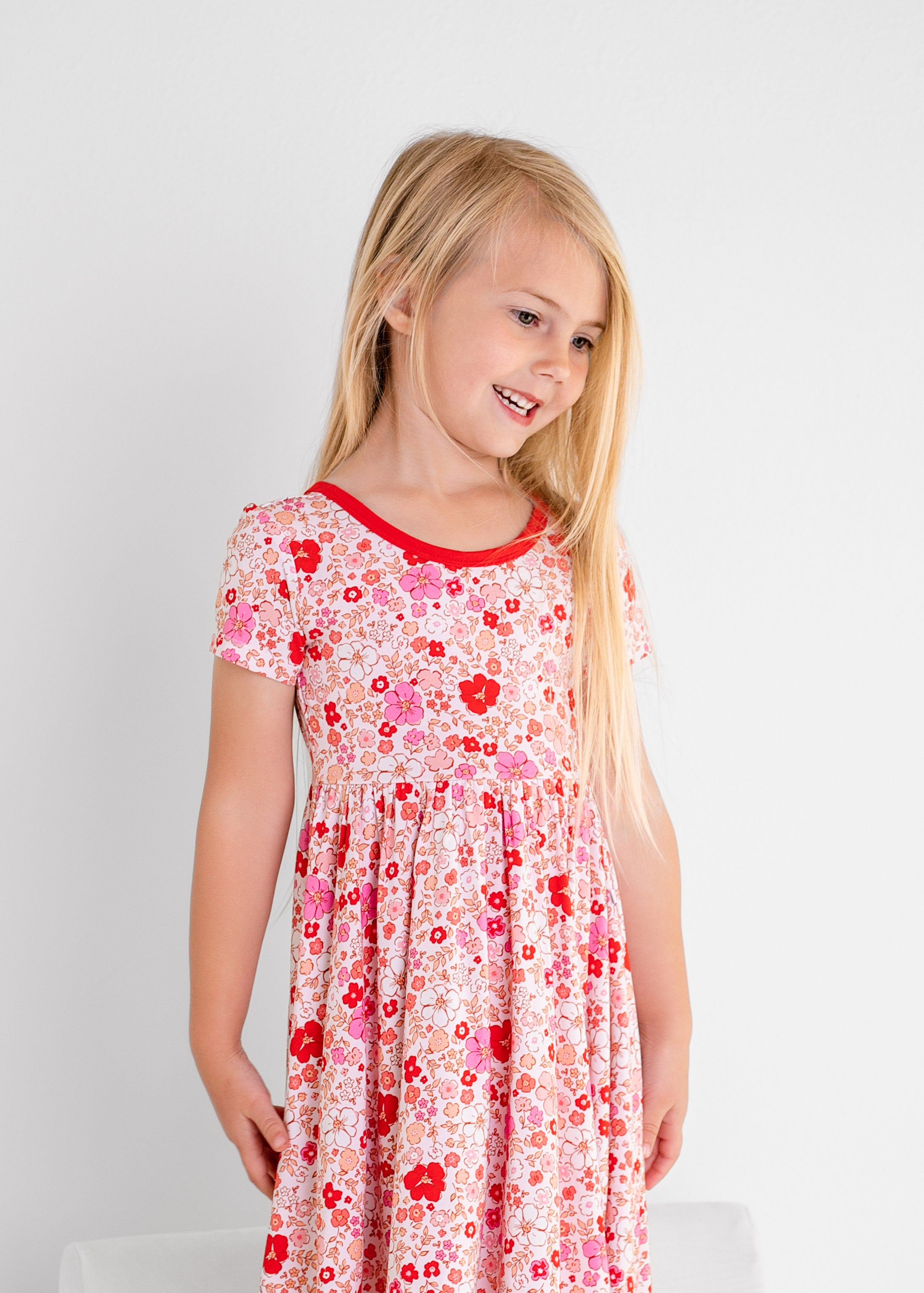 Florever Your Baby Short Sleeve Big Kid Twirl Dress