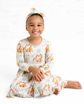 Load image into Gallery viewer, Mother's Love (Giraffe) Long Sleeve Big Kid Twirl Dress
