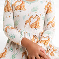 Load image into Gallery viewer, Mother's Love (Giraffe) Long Sleeve Big Kid Twirl Dress
