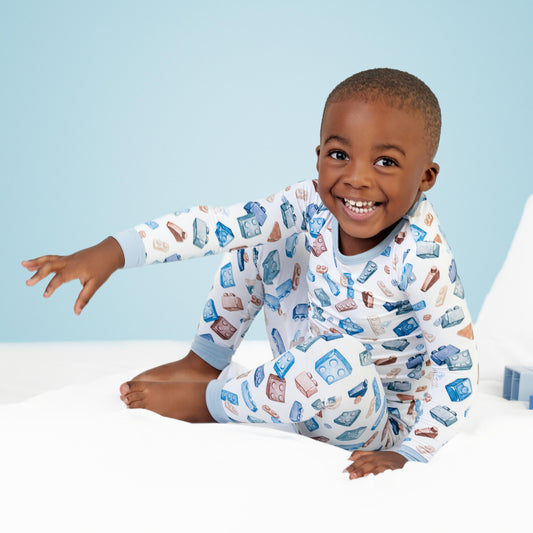 Block Party (Blue) Long Sleeve PJ's