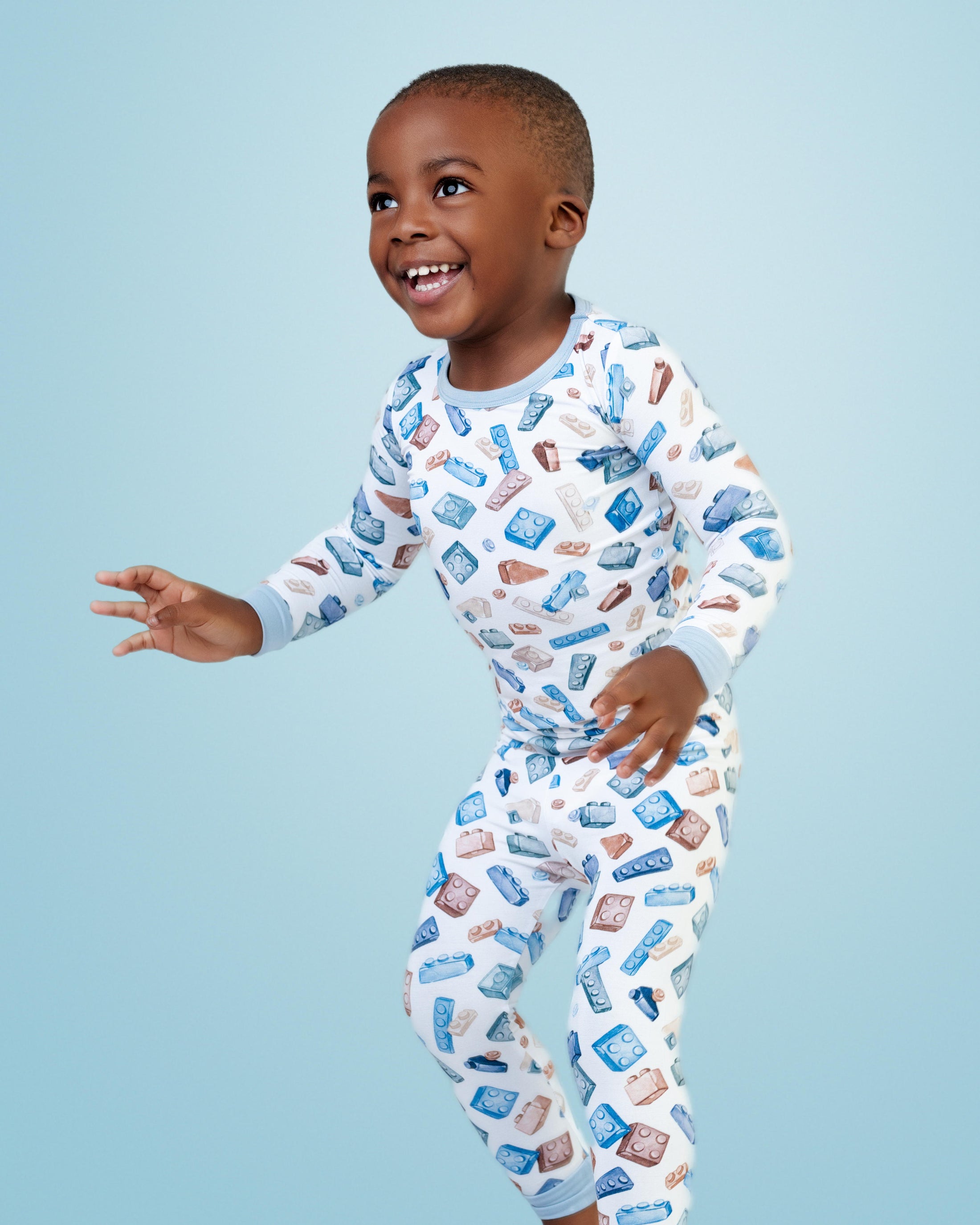 Block Party (Blue) Long Sleeve PJ's