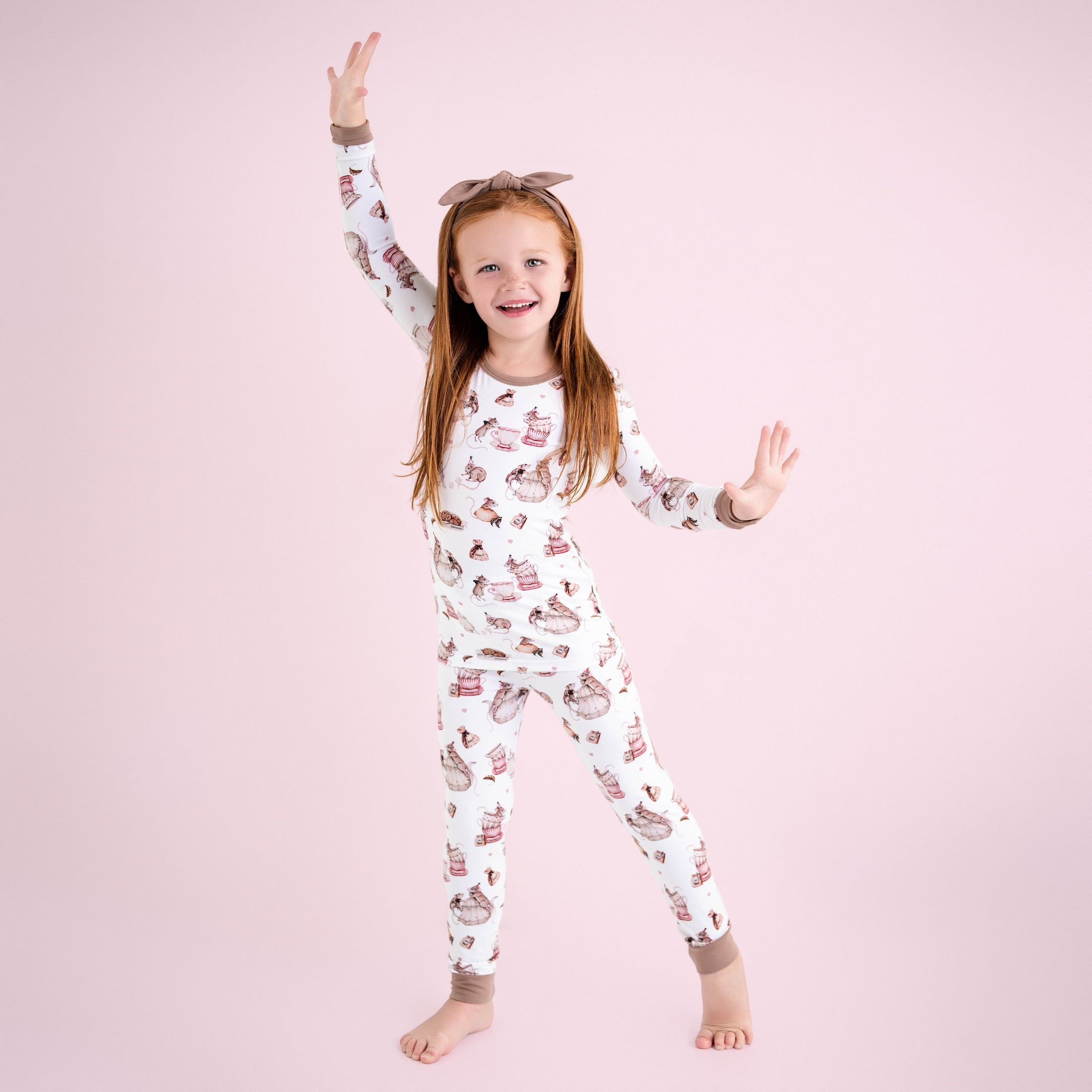 Tiny Tea Time Long Sleeve PJ's