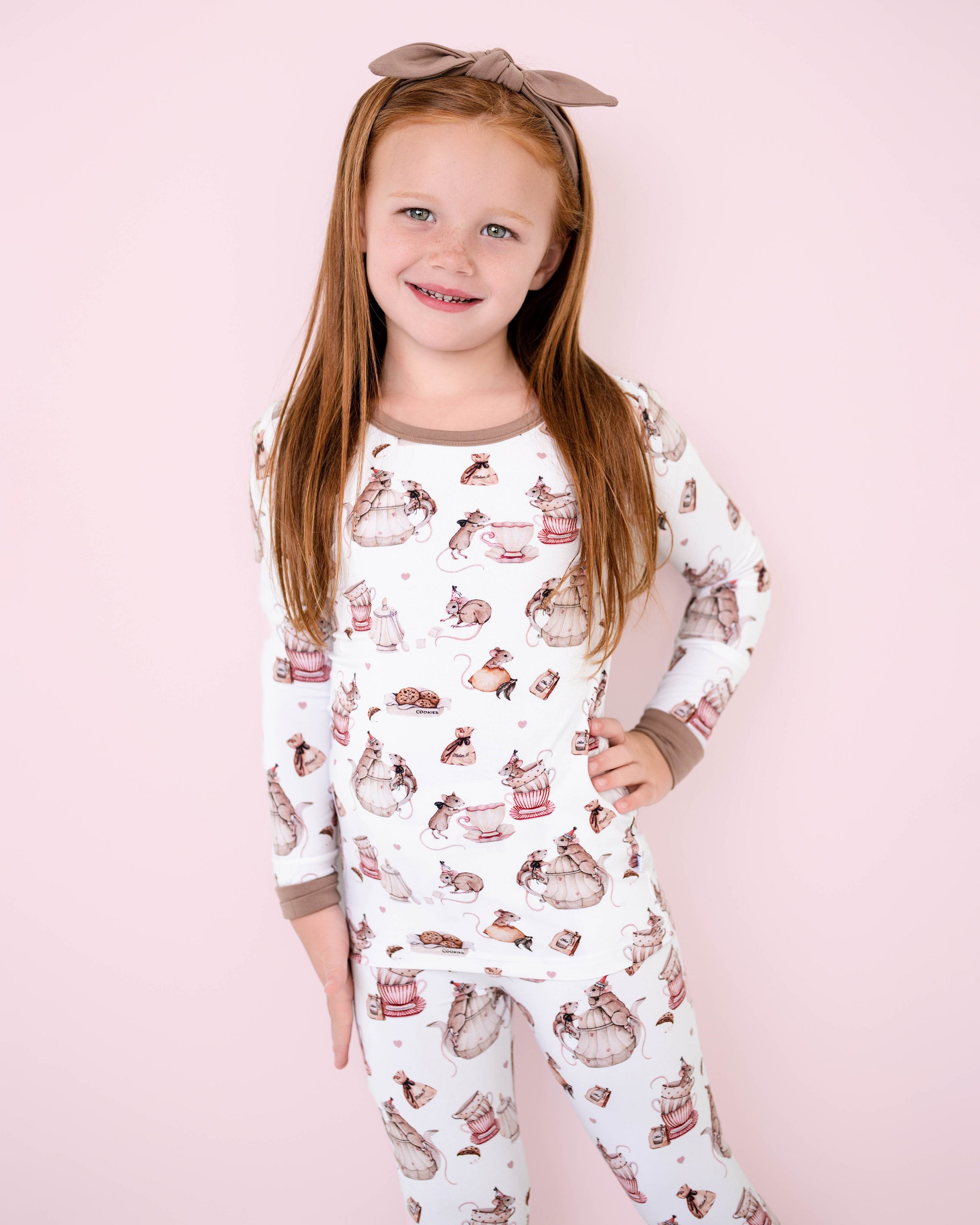 Tiny Tea Time Long Sleeve PJ's