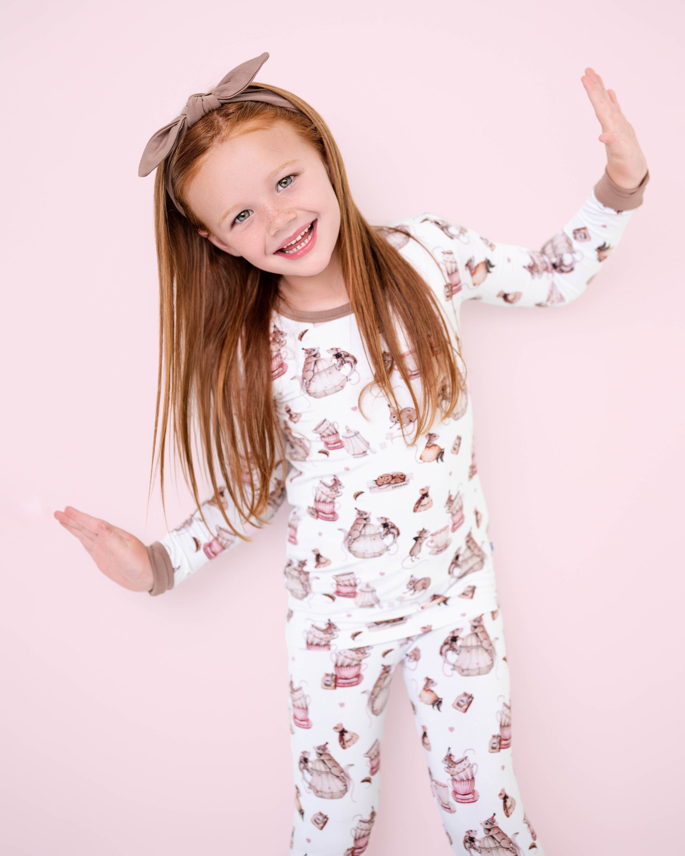 Tiny Tea Time Long Sleeve PJ's