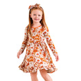 Load image into Gallery viewer, Falling For Florals Long Sleeve Big Kid Twirl Dress
