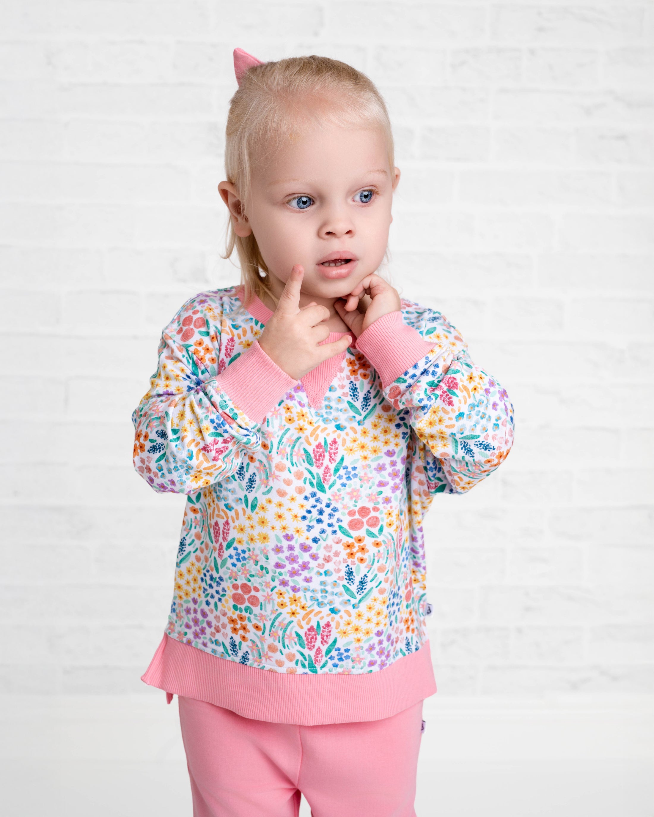 Whimsical Wildflower Kids Jogger Set