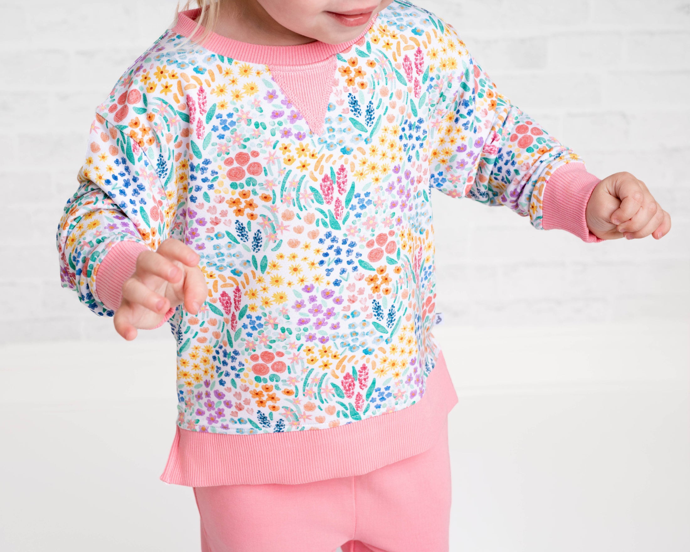 Whimsical Wildflower Kids Jogger Set