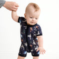 Load image into Gallery viewer, Ruffin' It Short Sleeve Romper
