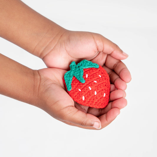 Crochet Strawberry Hair Clips