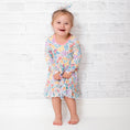 Load image into Gallery viewer, Whimsical Wildflower Long Sleeve Big Kid Twirl Dress
