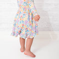 Load image into Gallery viewer, Whimsical Wildflower Long Sleeve Big Kid Twirl Dress
