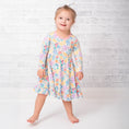 Load image into Gallery viewer, Whimsical Wildflower Long Sleeve Big Kid Twirl Dress
