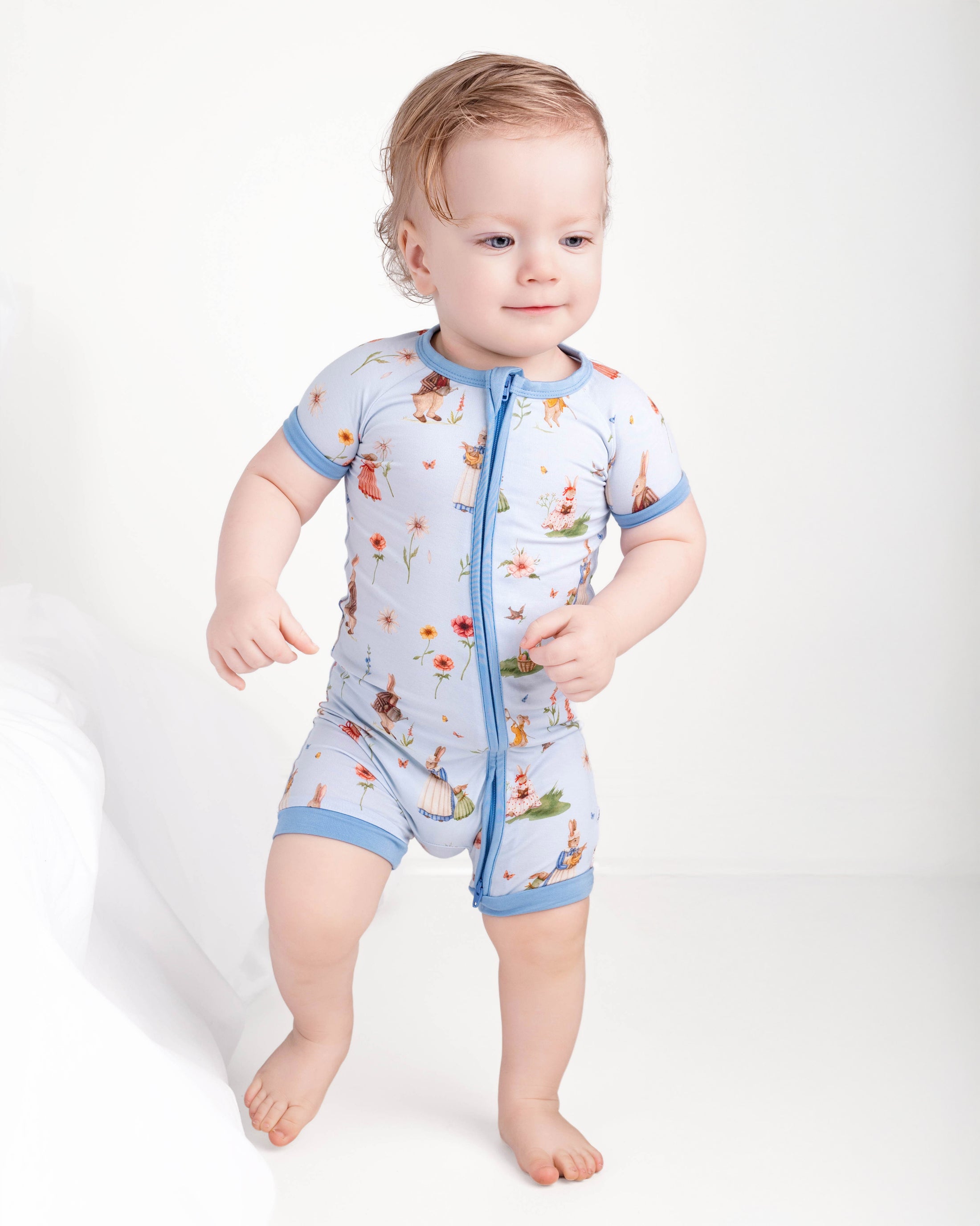 Don’t Worry, Be Hoppy ( Rabbit ) Short Sleeve Romper