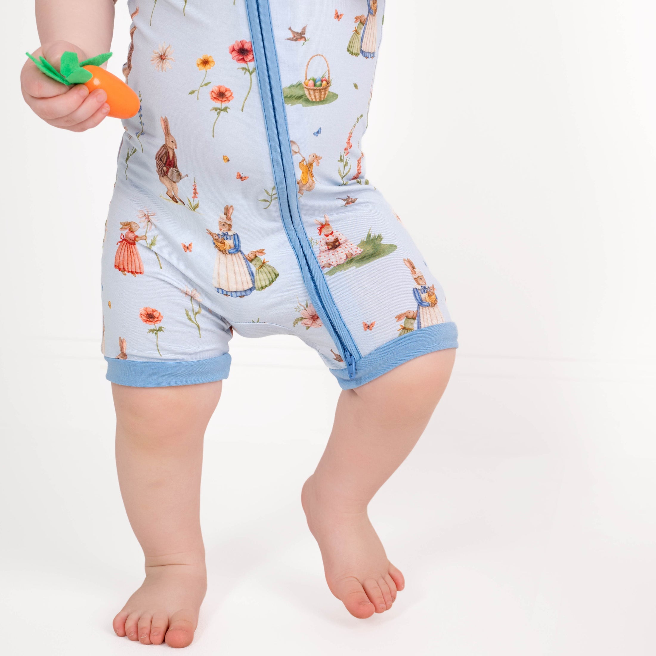 Don’t Worry, Be Hoppy ( Rabbit ) Short Sleeve Romper